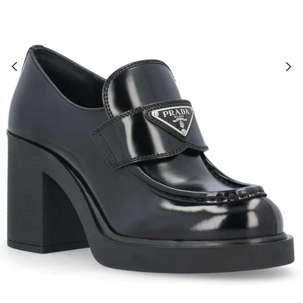 Prada block-heel patent-leather loafers. New size 40 - Picture 2 of 4